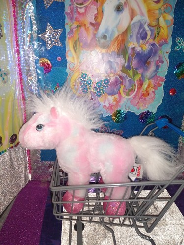🦄Ganz Webkinz "Pink Pony* Fluffy White Mane Tail Sparkly Pink Feet HM117 Plush! - Picture 5 of 14