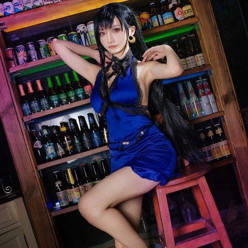 blue dress tifa