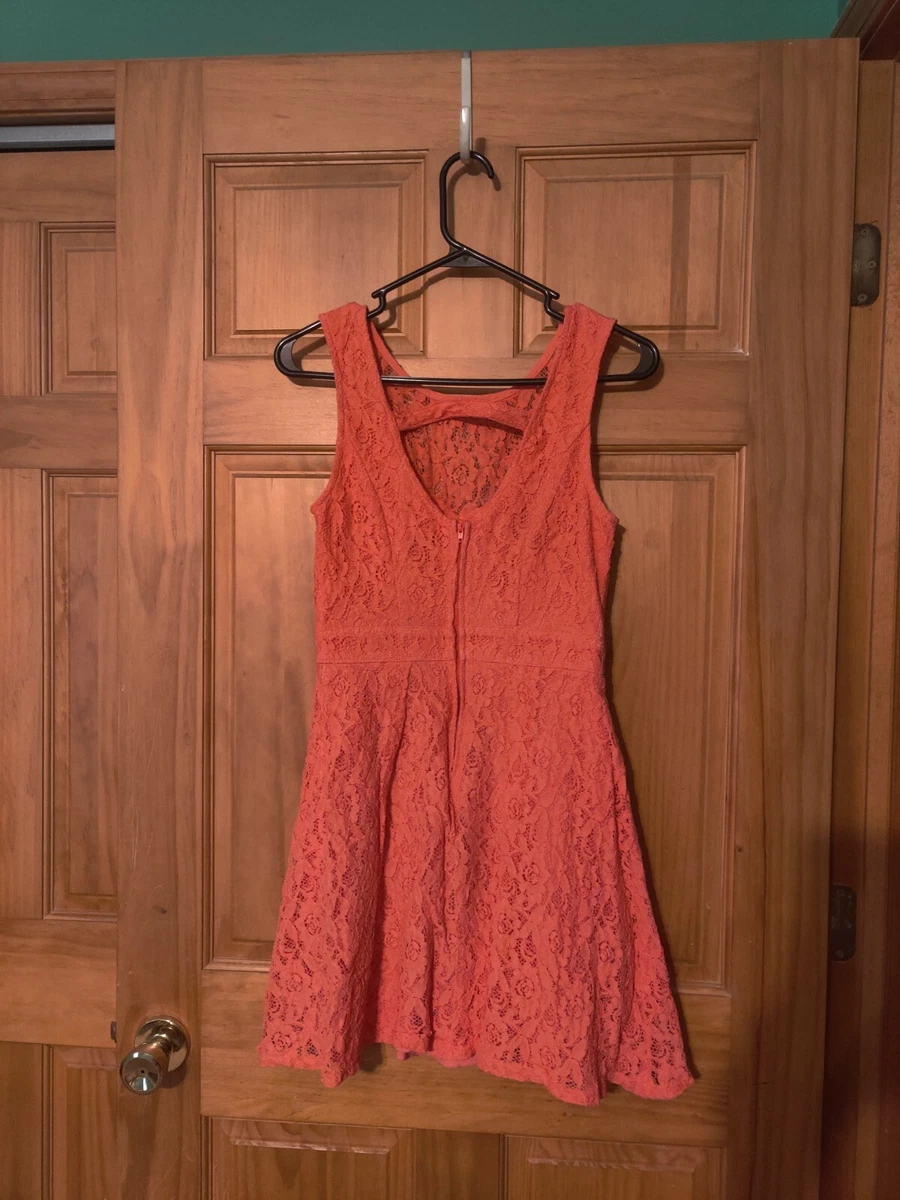 Juniors deals coral dress