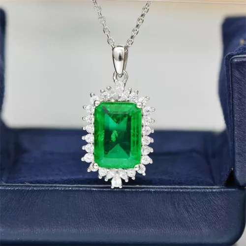 Gorgeous Wedding 925 Silver Plated Necklace Pendant Women Cubic Zircon Jewelry - Picture 6 of 39