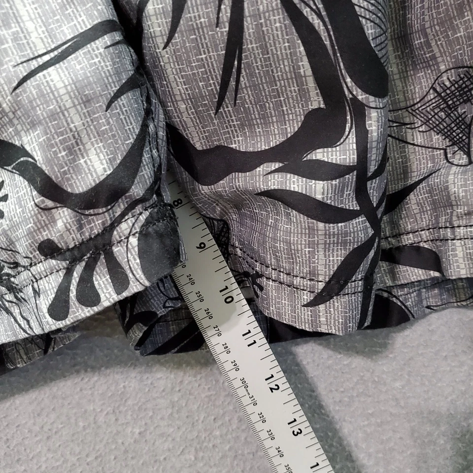 Ocean Pacific 男式泳装 3XL 灰色花卉行李箱夏威夷冲浪口袋 — 第 4/4 张图片