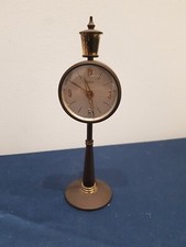 Orologio Sveglia Da Tavolo Kaiser In Ottone Lampione No Jaeger Vintage