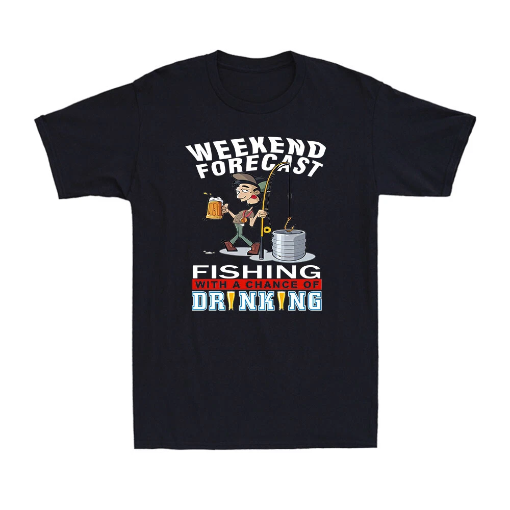 Fishing Weekend Forecast Funny Fisherman Cozy Drinking Men's Cotton T-Shirt
Opens in a new window or