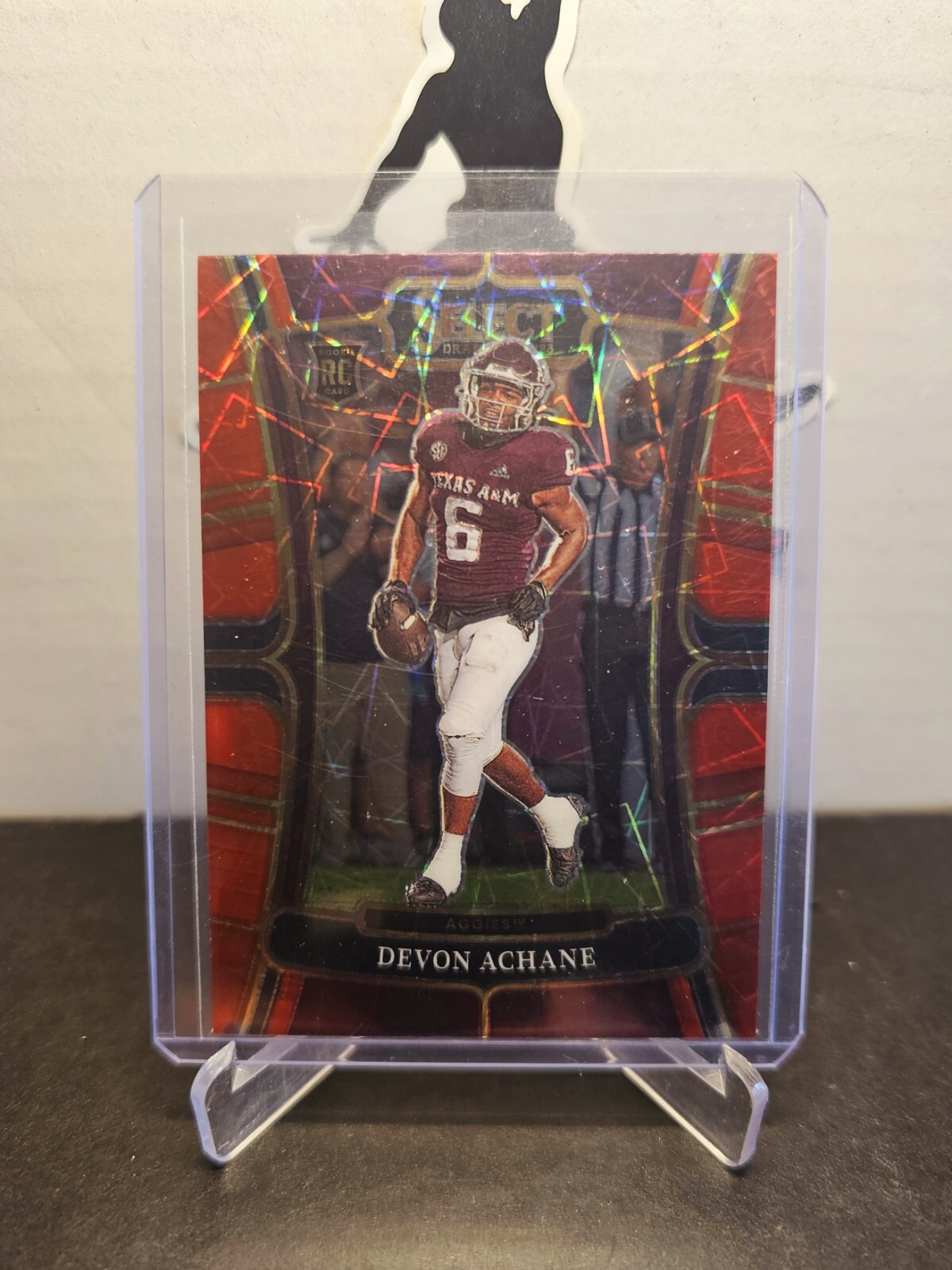 De'Von Achane 2023 Panini Select DP 🏈 Concourse Red Lazer Prizm #20