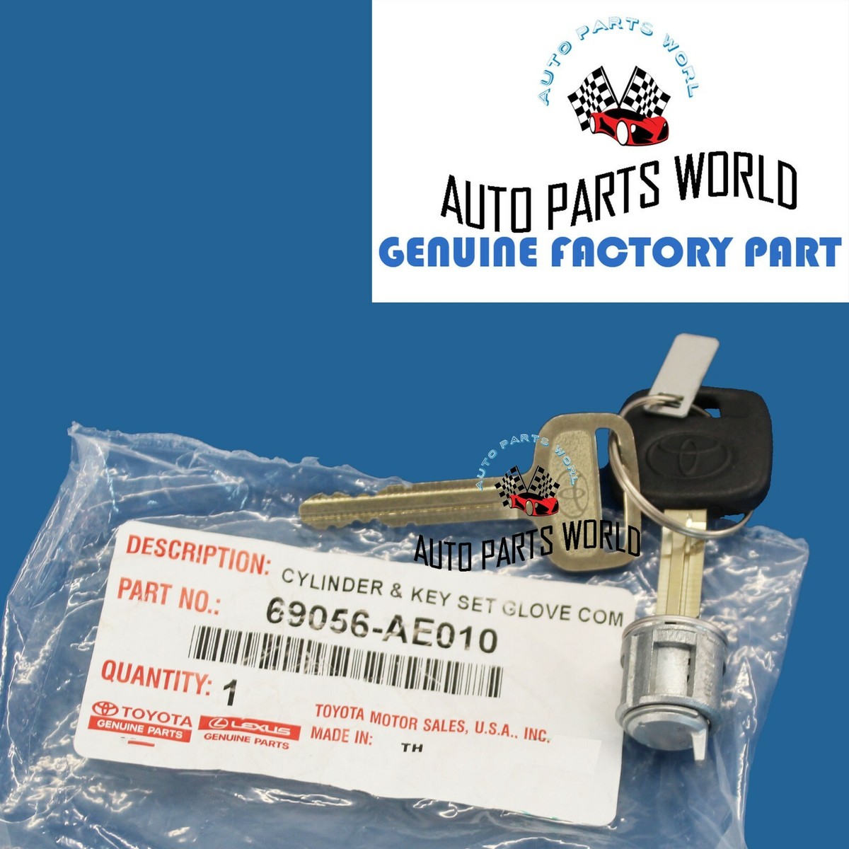 GENUINE TOYOTA SIENNA SOLARA AVALON GLOVE BOX LOCK CYLINDER & KEY