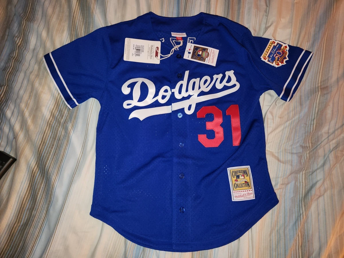 Mitchell & Ness Mens Los Angeles Dodgers Mike Piazza Authentic Jersey, XL