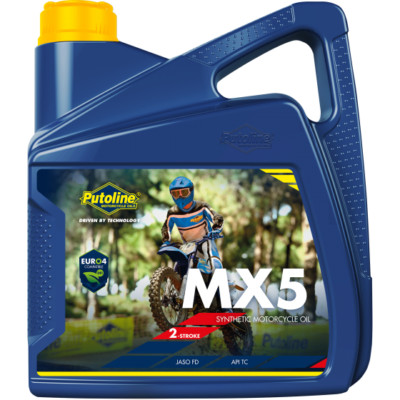 Putoline MX5 Off Road MX Motocross Synthetic 2 Stroke Oil Pre/Post Mix - 4L