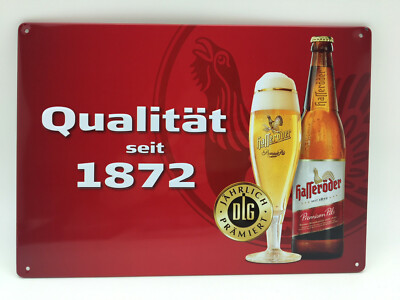 Hasseröder Bier Blechschild  '' Qualität seit 1872 '' 20x30 cm