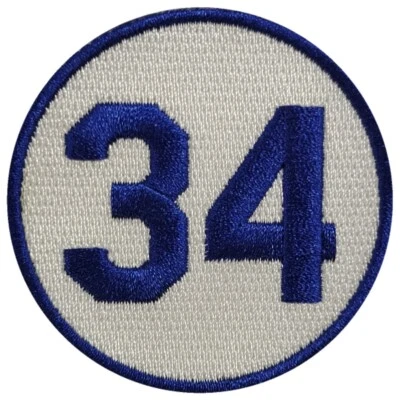Fernando Valenzuela Retired Number Jersey Patch #34