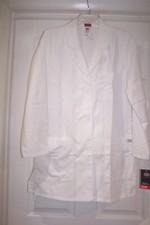 Dickies EDS Essentials Adults White Button Up Scrub Top Size S