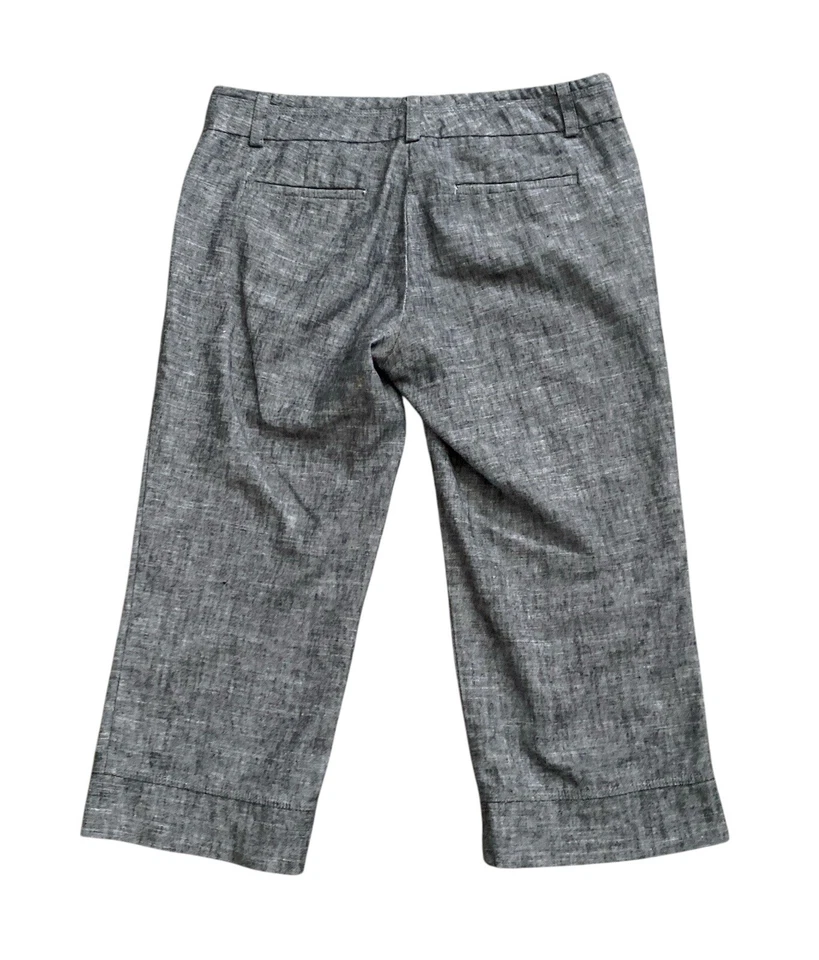 Женские укороченные брюки-капри NEW YORK & COMPANY размер 4 с крапинками из льняной смеси - Изображение 2 из 4