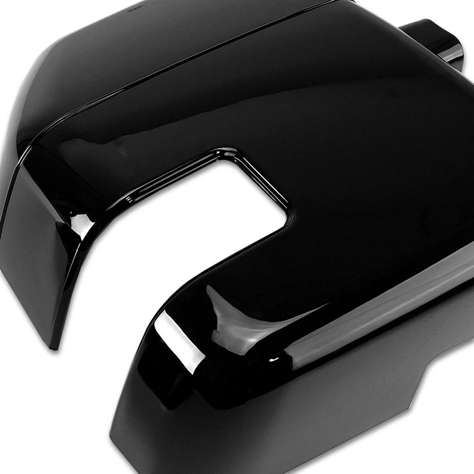 Cubiertas de espejo retrovisor lateral completo negro brillante para Ford F250 F350 F450 Super Duty 2017-2022 Foto 2 de 4