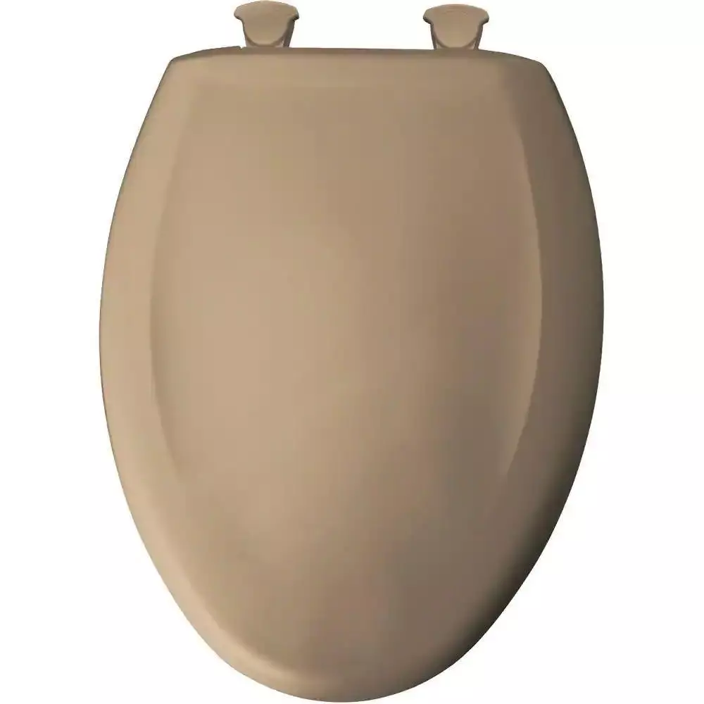 Toilet Seat Standard Slow Close Elongated Durable Solid Plastic Mexican Sand Tan