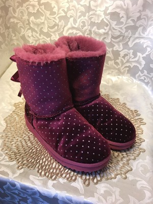 burgundy uggs with bows