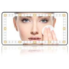 60 LEDs Car Sun Visor Vanity Mirror Rechargeable Makeup Mirror with 3 Light Mode