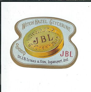 B J Lynas /& Son NOS 1910 Art Nouveau Edwardian Shaving Antiseptic Soap Label Dr