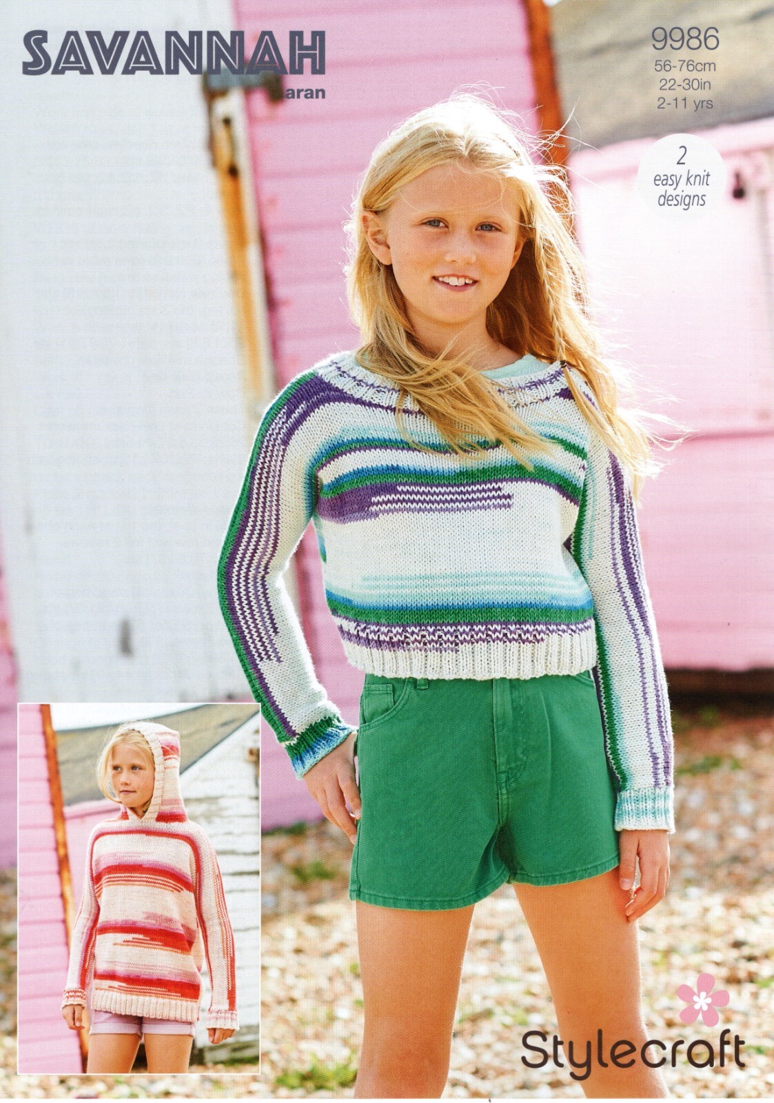 Stylecraft Savannah Aran Knitting Pattern - 9986 Children's Sweaters