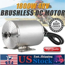 1800W 48V 4500RPM Brushless Motor For E-Bike Go Kart ATV Quad Drift Trike Razor