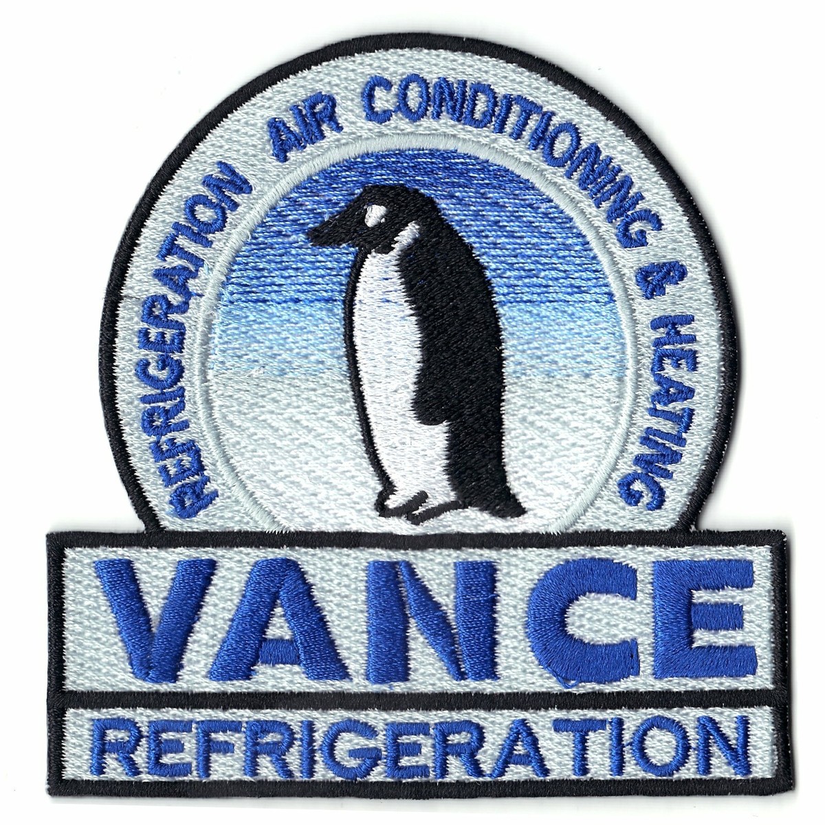 Vance Refrigeration With Penguin Logo Embroidered Iron On Patch | eBay