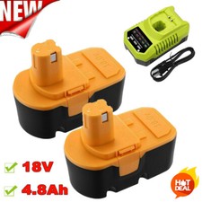 1-2Pack Replace for Ryobi Battery 18V PLUS 4.8Ah NIMH P100 13022 ABP1801