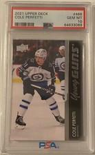 2021 UPPER DECK YOUNG GUNS #466 COLE PERFETTI YG RC GRADED PSA 10 GEM