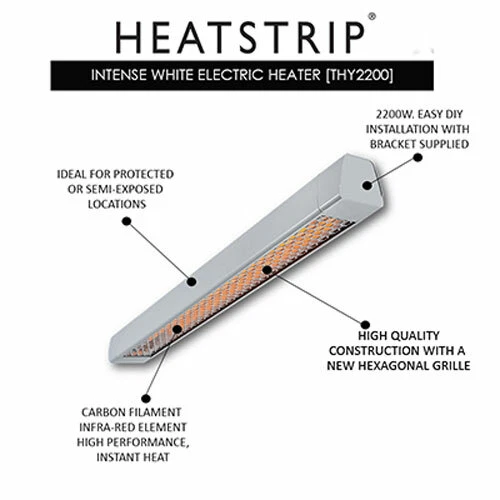 Heatstrip Intense 2200W White Range Outdoor Alfresco Radiant Heater  THY2200W | eBay