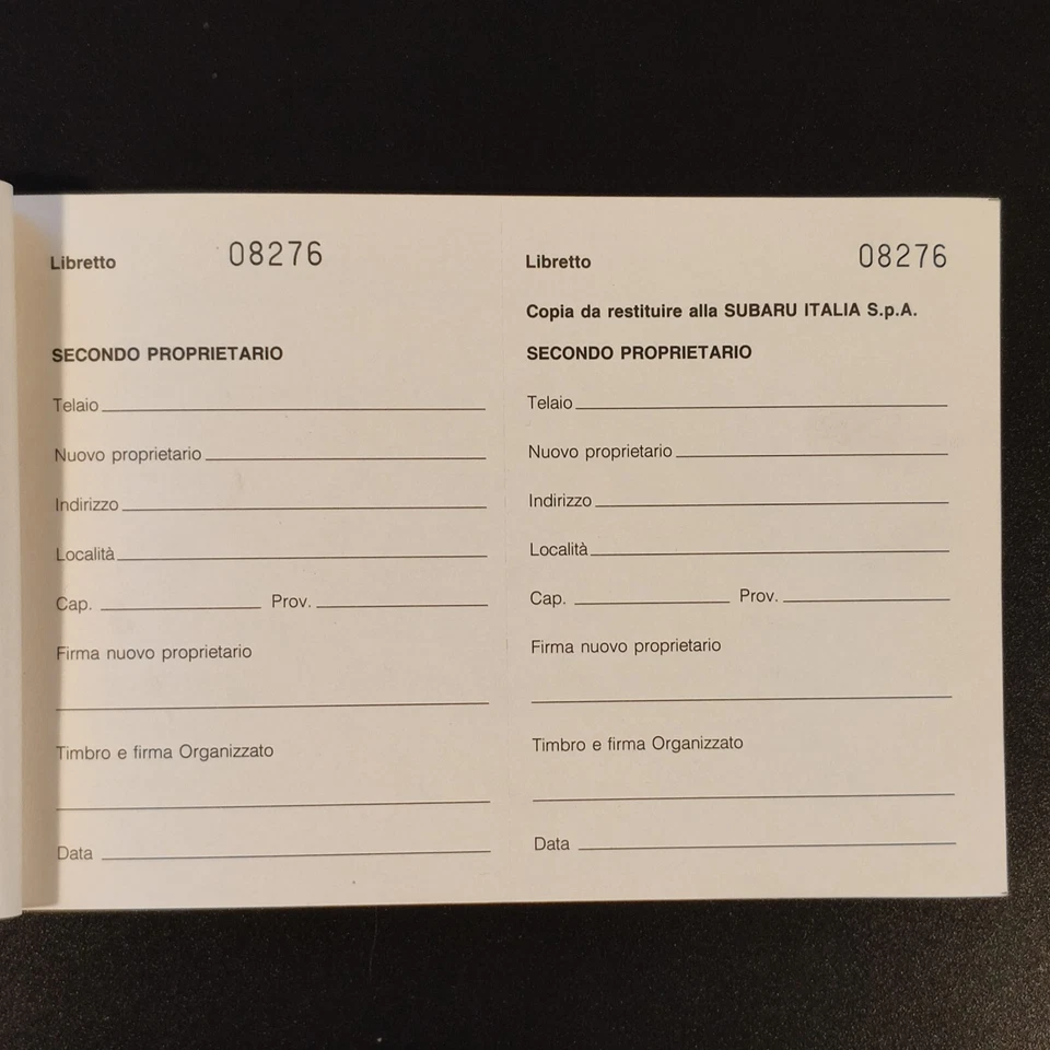 LIBRETTO TAGLIANDI SUBARU IMPREZA 1.6 1999 GARANZIA SERVIZIO ORIGINALE  🔺🔺🔺🔺 - Immagine 4 di 4