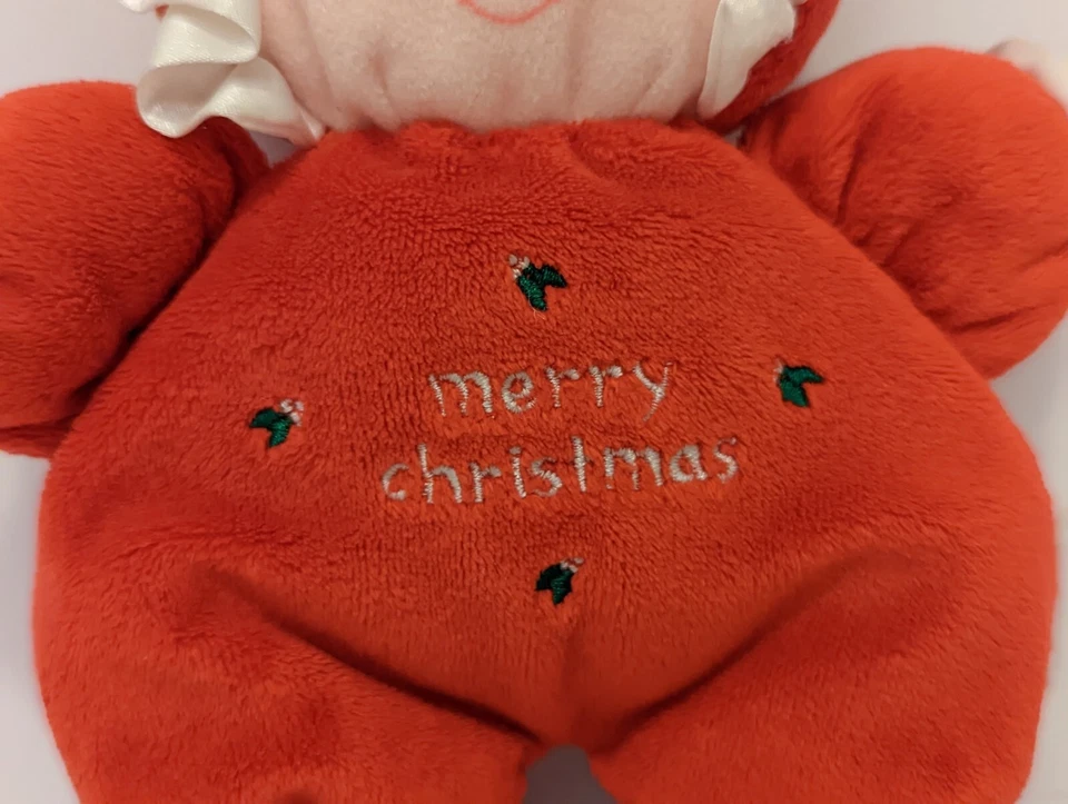 Muñeco de peluche Prestige Baby Feliz Navidad cabello rubio ojos azules rojo Jammies  Foto 3 de 4