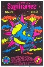Sagittarius Zodiac Sign Blacklight Poster 23" x 35"