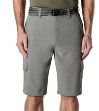 IRON CO. Hybrid Belted Shorts Cargo Size 32 Grey NEW