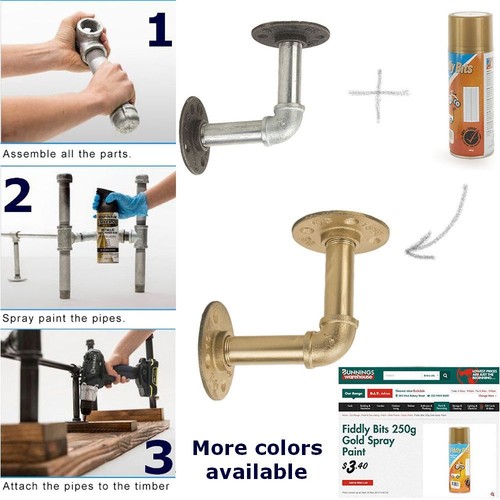 Rustic Industrial Iron Pipe Furniture DIY Bar Hall Table Stand Legs Frame DT051B - Picture 4 of 7