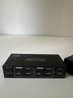HDMI KVM Switch Dual Monitor 2 In 1 Out