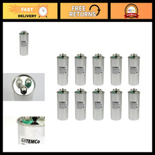 10 Pack 45+7.5 uF Dual Run Capacitors CBB65, 370-440V, HVAC AC Fan, Motor, Blowe