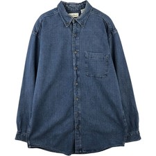 Vintage 80'S-90'S LL Bean long-sleeved button-down shirt Made in USA Men's S...