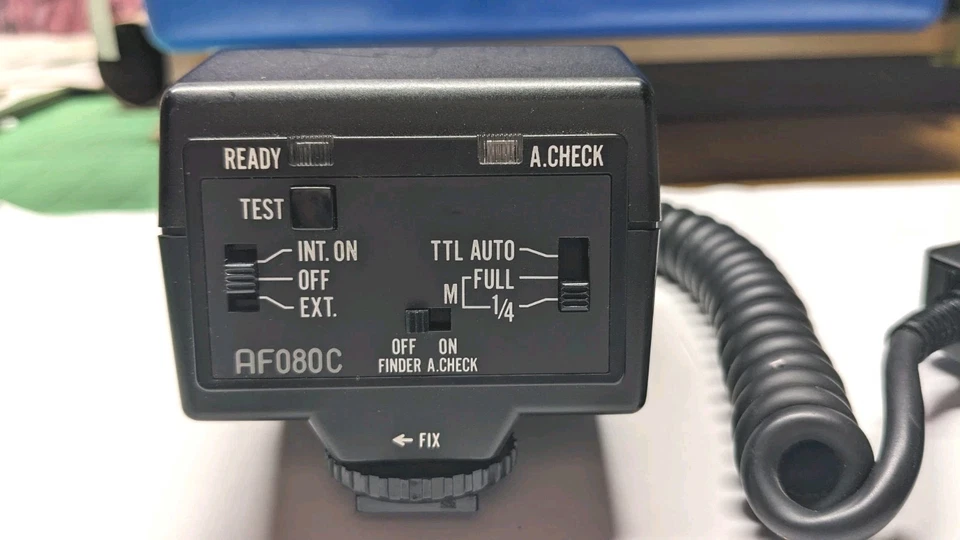 Pentax AF 080C Flash, Complete With Control Unit And Cable,Tested, Free Shipping - Image 3 of 4