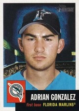 2002 Topps Heritage Night Variation #184 Adrian Gonzalez - Florida Marlins