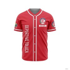 Personalized LIGA MX Deportivo Toluca Baseball Jersey ST2401
