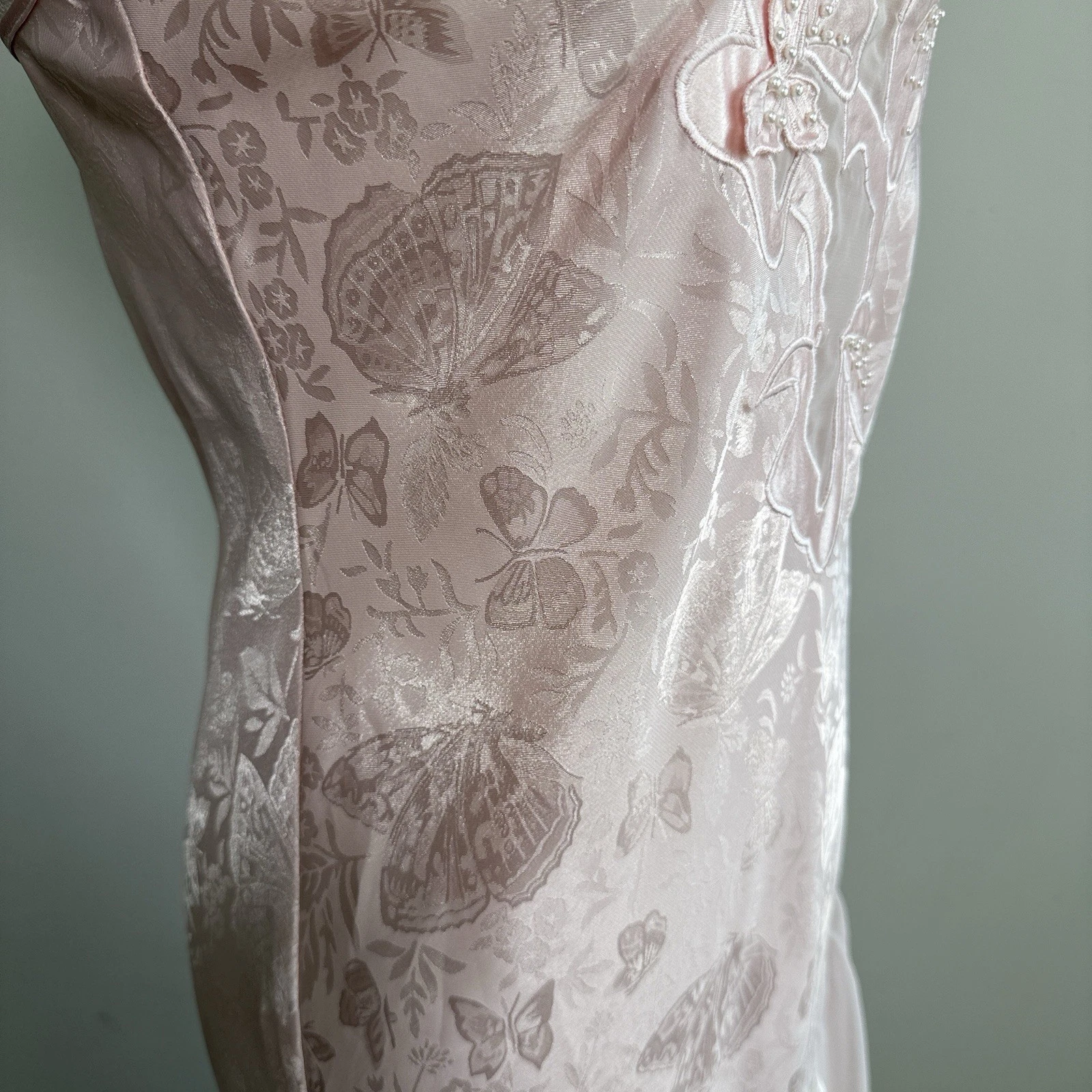 UNDERCOVER Abito slip Victoria’s Secret etichetta oro pizzo trasparente maxi lingerie Y2K Fairycore M