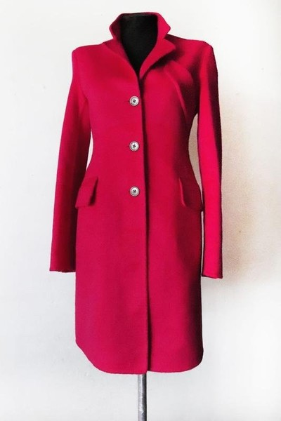 Damen Jil Sander Mantel Rosa Angora 32 / XXS / 40