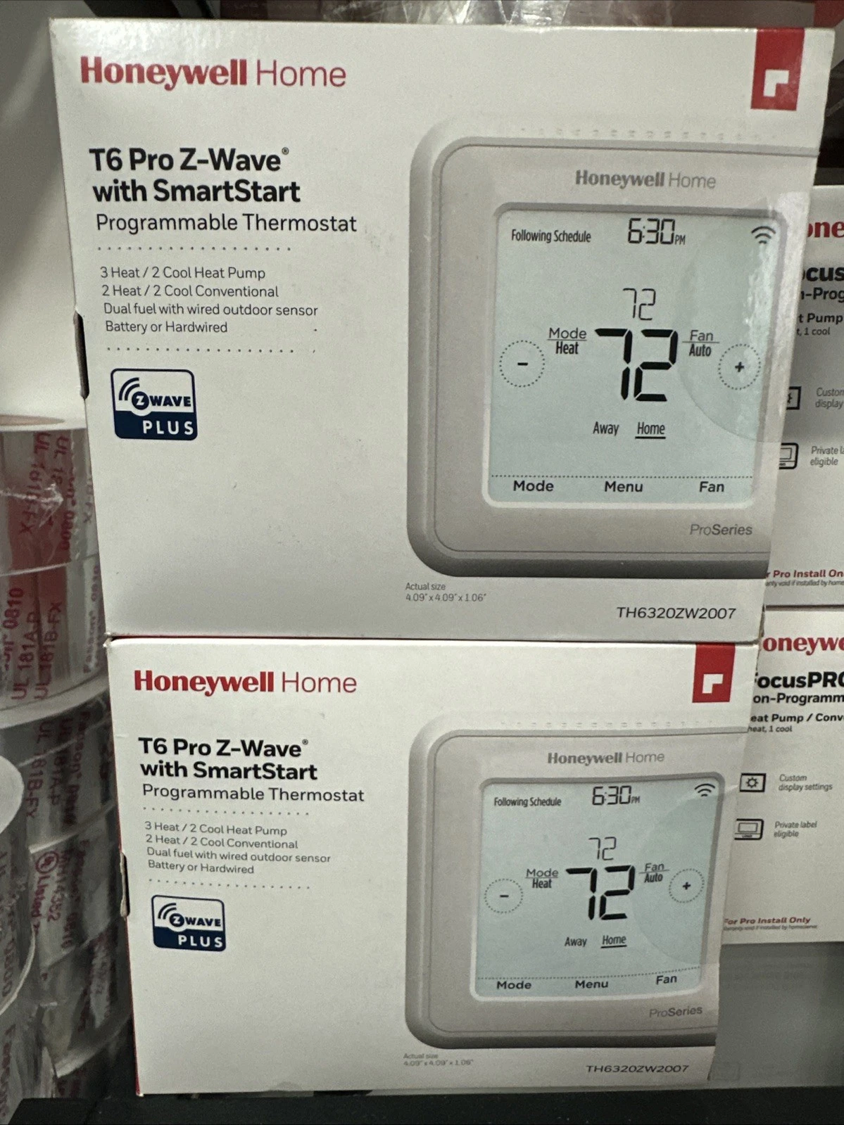 Honeywell T6 Pro Z-Wave with SmartStart Programmable Thermostat TH6320ZW2007