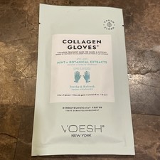 Voesh Collagen Gloves Mint Botanical Extracts 1 Pair