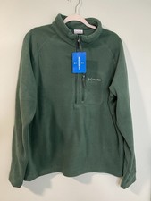 Columbia Fast Trek III Half Zip Fleece Pullover Green Men’s Large NWT