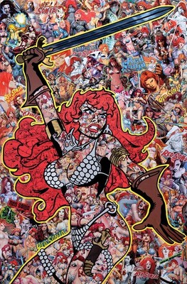 RED SONJA 2023 #1 VARIANT CVR U 20 COPY COLLAGE VIRGIN DYNAMITE