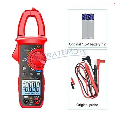Digital Multimeter Tester AC DC Volt Ohm Amp Clamp Meter Auto Range LCD Handheld