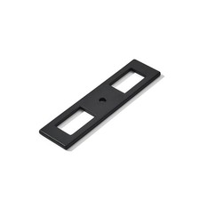 khtumeware 4 Inch Matte Black 5-Pack Knob Cabinet pulls Back Panel Solid Cabi...