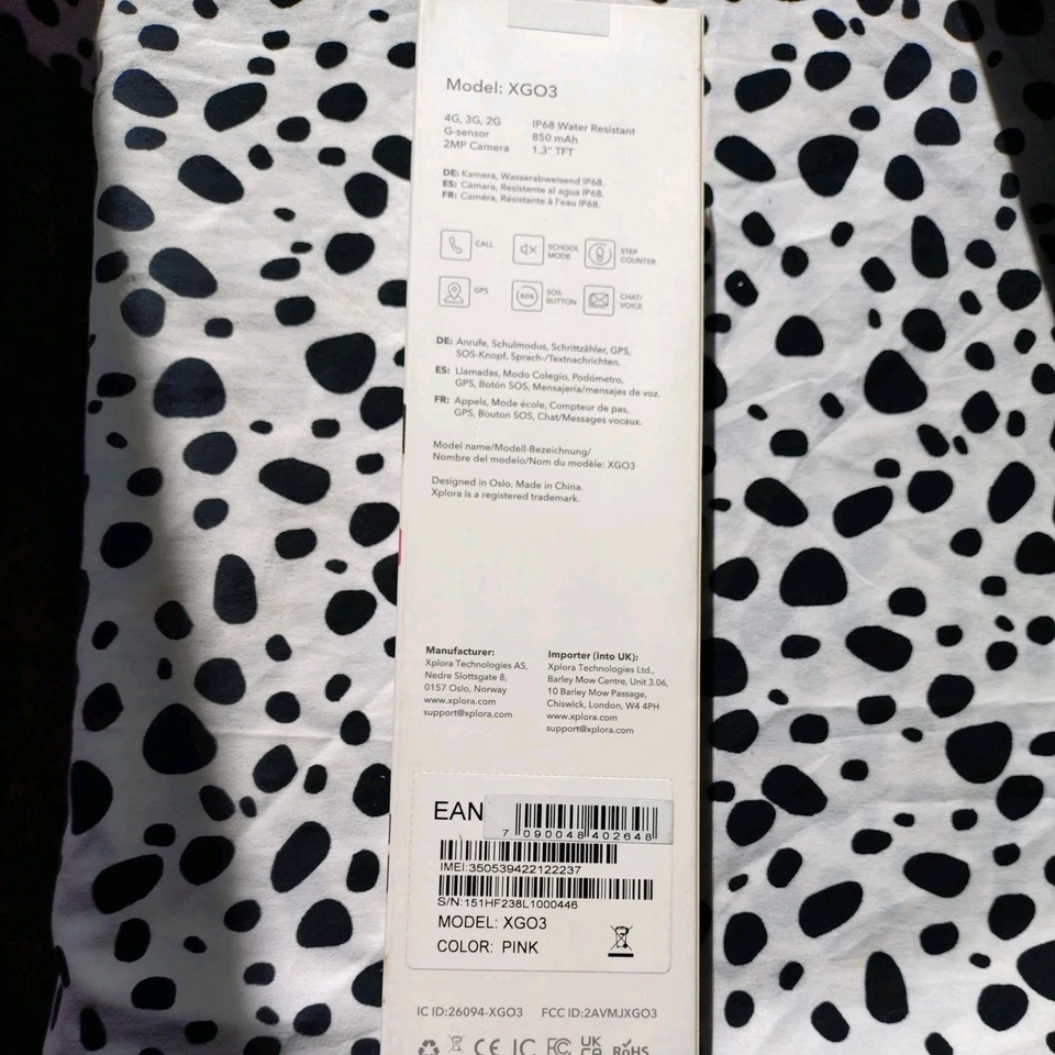 New Sealed XPLORA XGO3 4G Kids' Smart Watch, Pink, Built-in Camera, SIM Included - Image 2 of 4