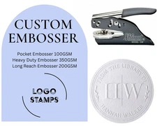 Custom Book Embosser Library Stamp – Personalised Ex Libris Gift Melbourne Made