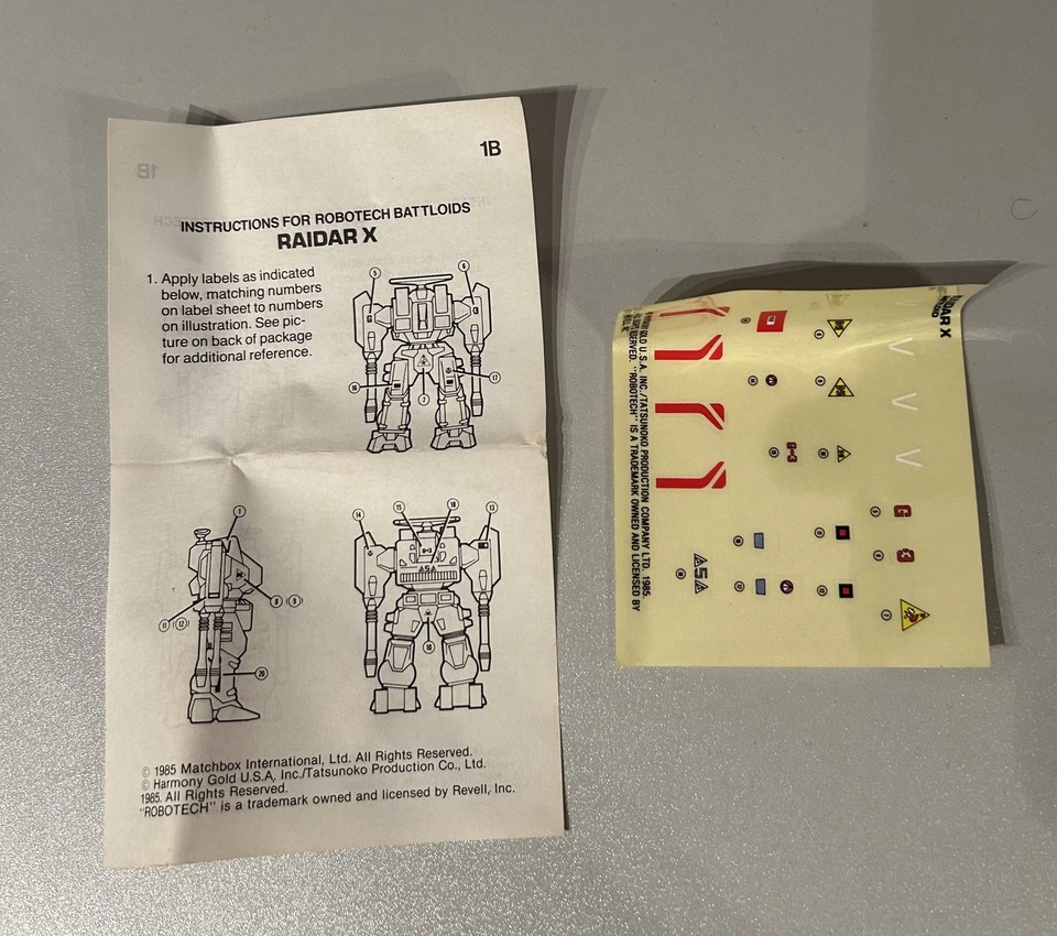 Matchbox Robotech Raidar X Battloid ( Civil Defence Unit) Robot Figure - 1985 - Image 4 of 4