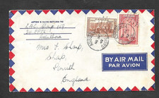 KANADA 1942 II WOJNA ŚWIATOWA NIEOCENZUROWANA OKŁADKA POCZTY LOTNICZEJ ASSINIBOIA-PENRITH UK 10c/20c ZNACZKI.