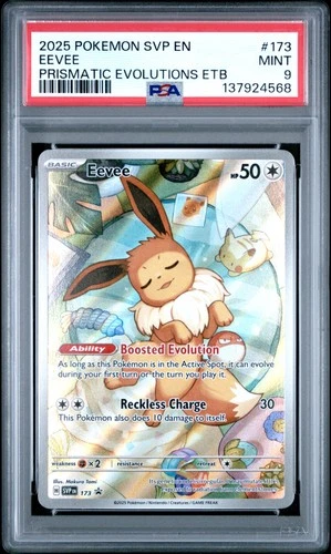 2025 POKEMON SVP EN-SV BLACK STAR PROMO #173 EEVEE PSA 9